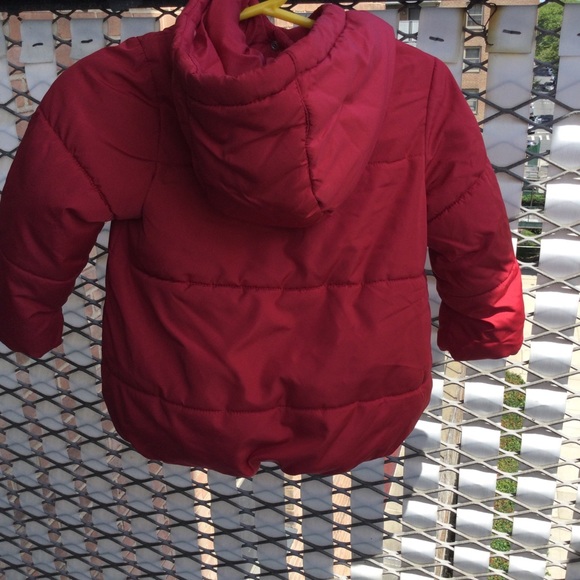 Zara Babygirl Outerwear Collection- Red Puffer Coat w/ Fleece Lining (2/3 years) - Picture 7 of 13